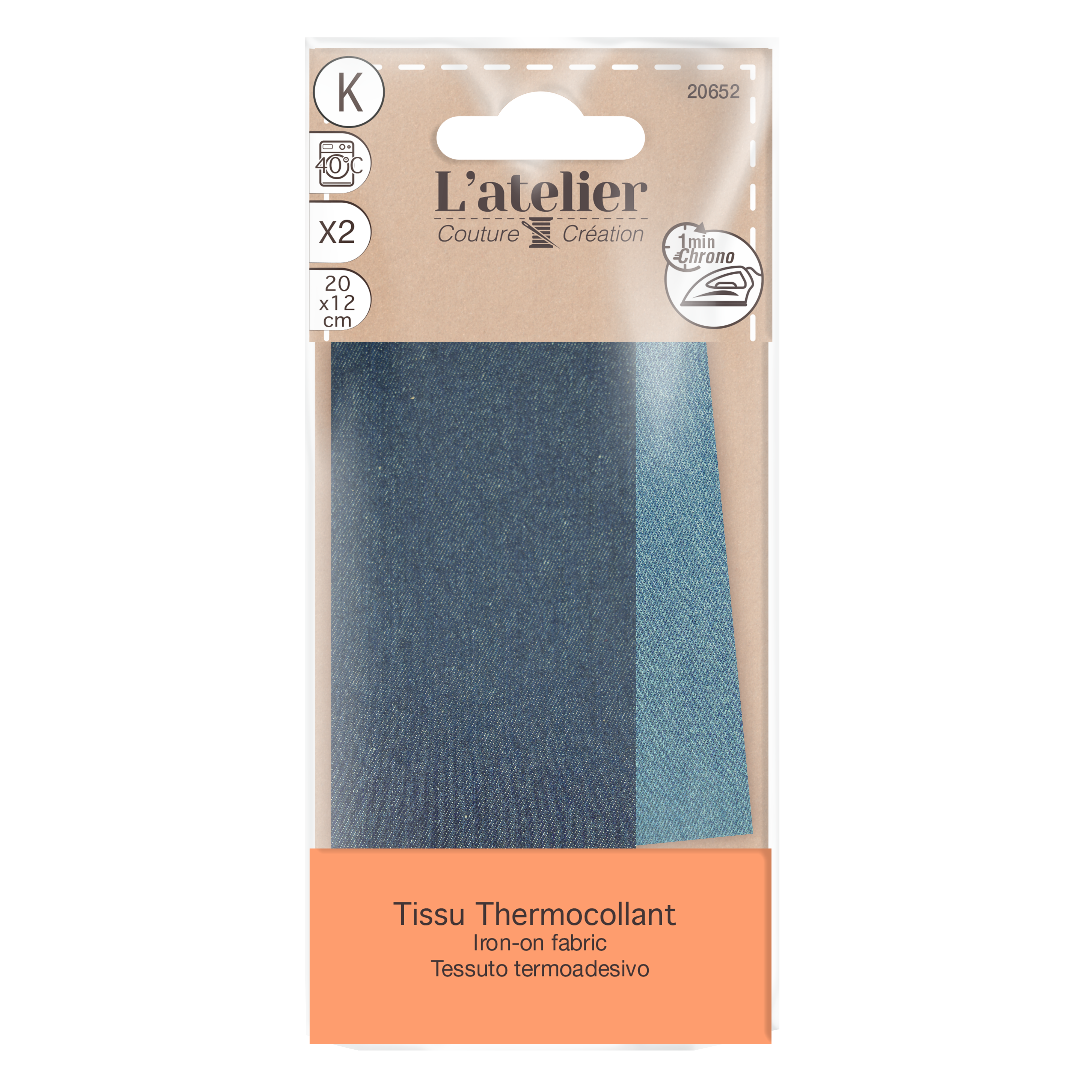 Lot De 2 Entoilages Thermocollants Couture 100x200 Cm – Tissu Thermocollant Polyester Blanc/Noir – Idéal Chemises, Cols, Ourlets, Bricolage, Patchwork